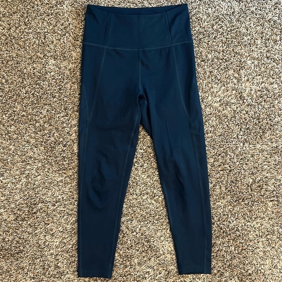 Girlfriend Collective Navy Blue Leggings Small - Picture 1 of 11